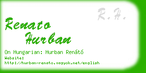 renato hurban business card